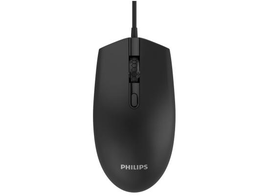 Philips M204 USB Wired Mouse 4 buttons, Optical Sensor - Black
